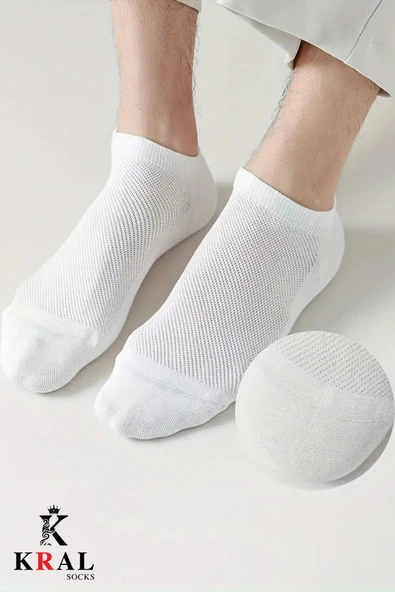 Erkek Snikers (6 ÇİFT) Bambu Dikişsiz Hassas Dokuma Terletmez Bambu Çorap - 4