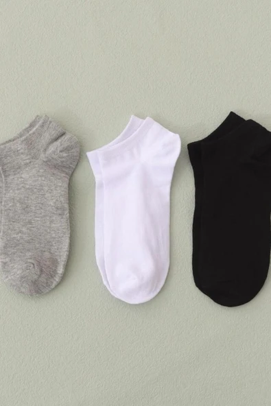 Kadın - Erkek (8 Lİ - 8 ÇİFT) Pamuklu Terletmez Yazlık Görünmez Çorap Seti - 6