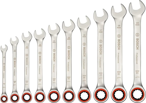 Bosch Profesyonel Anahtar Takımı 10 Parça - 1600A02AU0