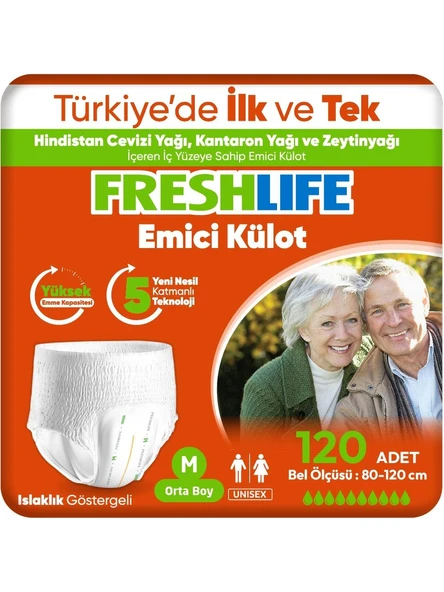 Freshlife Emici Külot Orta Boy M 30'lu 4 Adet Hasta Bezi