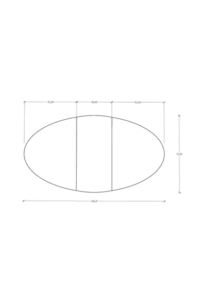 Asra Trend MDF Oval Katlanır Mutfak Yemek Çalışma Masası, Çekmece+Dolap, Beyaz-Afrika Ceviz, KM-06 - Resim 5