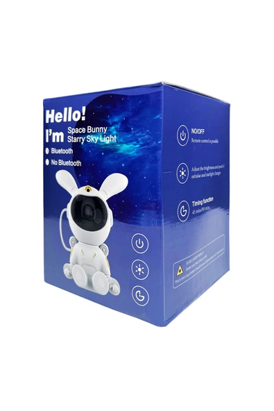 Nettech  ATavşan Astronot Speaker Kablosuz Hoparlör - Speaker - Beyaz - 2