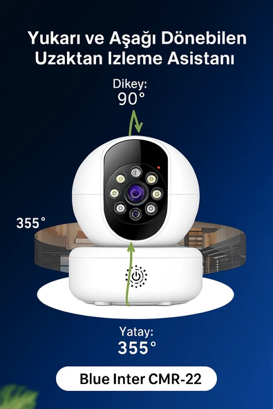 CMR24 Akıllı Güvenlik Kamerası  5G Destekli, 360 Dönebilen, Gece Görüşlü, Çift Yönlü Sesli - 4
