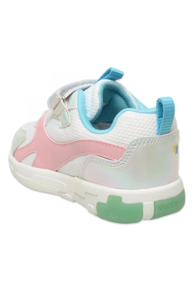 Vicco Queen 346.P25Y.180 Anatomik Taban Kız Çocuk Işıklı Spor Ayakkabı Beyaz 26-30 - 4