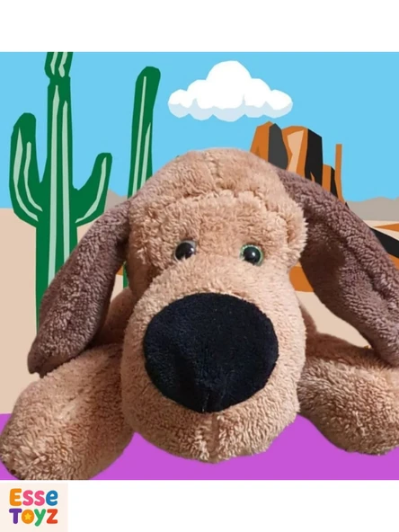 45 cm Yatan Köpek Peluş Oyuncak – Yumuşak Uyku ve Oyun Arkadaşı Peluş Yastık | Çocuklar İçin Sevimli ve Güvenli Hediye - Resim 5