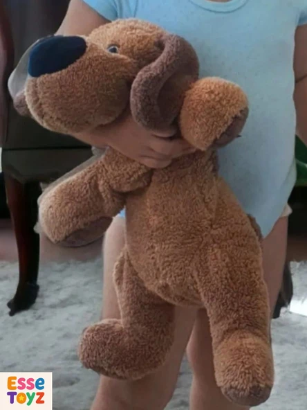 45 cm Yatan Köpek Peluş Oyuncak – Yumuşak Uyku ve Oyun Arkadaşı Peluş Yastık | Çocuklar İçin Sevimli ve Güvenli Hediye - Resim 3