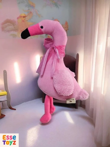 40 cm Pembe Flamingo Peluş – Sevimli Uyku Arkadaşı ve Çocuklar İçin Harika Hediye - 3
