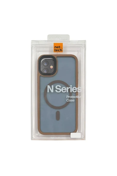 Nettech  Apple iPhone 11 Uyumlu Mat Renkli MagSafe Arka Koruma Kılıf - Gold - 5