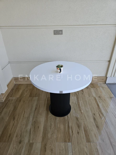 Enkare Mantar Ayaklı Yuvarlak Mdf Masa 90 cm - 2