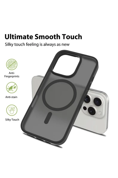 Nettech  Apple iPhone 11 Uyumlu Mat Renkli MagSafe Arka Koruma Kılıf - Gold - 3