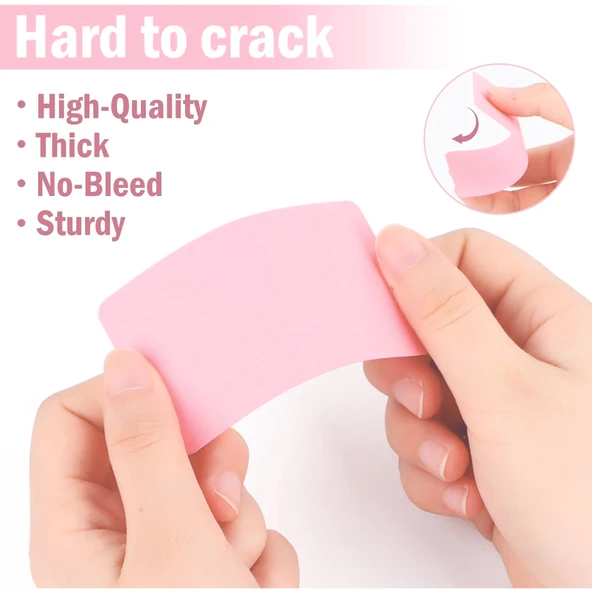 Periboia Boş Kelime Kartları 5x8 cm - 50 Adet Oval Kenarlı | Tabu & Not Kartları - Beyaz