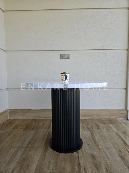 Enkare Mantar Ayaklı Yuvarlak Mdf Masa 90 cm - 3