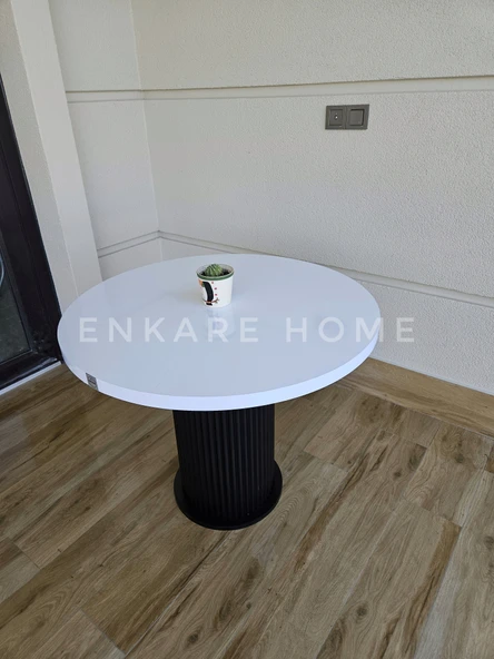 Enkare Mantar Ayaklı Yuvarlak Mdf Masa 90 cm - 4