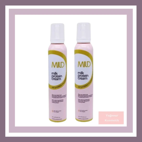Mild Süt Proteinli Saç Bakım Köpüğü Milk Protein Cream 200ml X 200ml 2Lİ