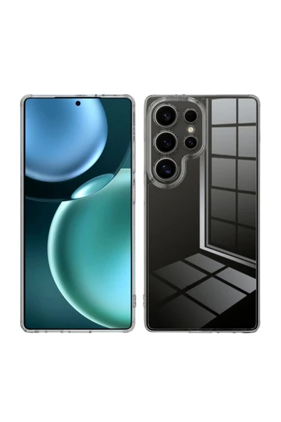 Nettech  Samsung Galaxy S25 Ultra Uyumlu Lüx Seri Kamera Korumalı Arka Koruma Kılıf - Şeffaf