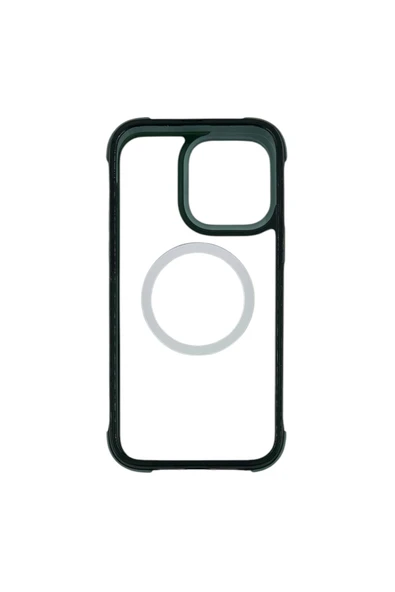 Nettech  İphone 14 Pro Max Uyumlu Nt-n040 Arkası Şeffaf Lüx Magesaf Arka Koruma Kılıf - Yeşil - 2