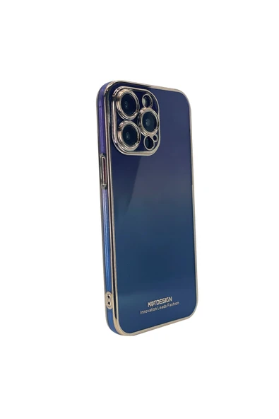 Nettech  İphone 13 Pro Max Uyumlu Kamera Korumalı Renkli Kristal Seri Arka - Mor - 2