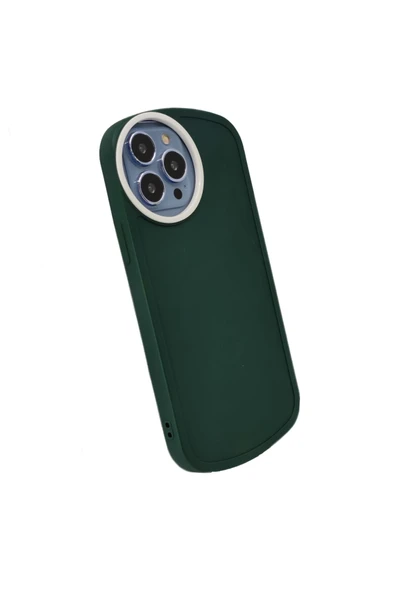 Nettech  İphone 13 Pro Max Uyumlu Silindir Camera Seri Arka Koruma Kılıf - Yeşil - 2