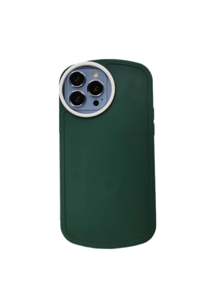 Nettech  İphone 13 Pro Max Uyumlu Silindir Camera Seri Arka Koruma Kılıf - Yeşil