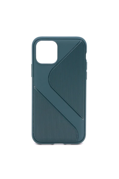 Nettech  Apple Iphone 11 Pro Max Uyumlu Kendinden Desenli Arka Koruma Kılıf - Yeşil - 1