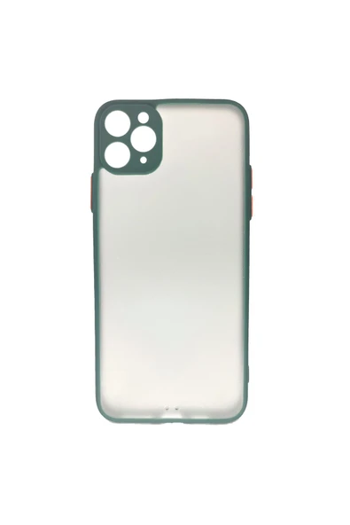 Nettech  Apple Iphone 11 Pro Uyumlu Kontrast Renkli Tuş Seri Arka Koruma Kılıf - Yeşil - 1