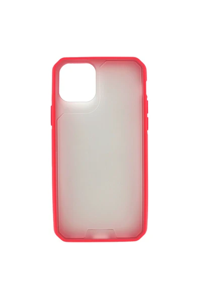 Nettech  Apple Iphone 11 Pro Uyumlu Buzlu Zırh Seri Arka Koruma Kılıf - Kırmızı - 1