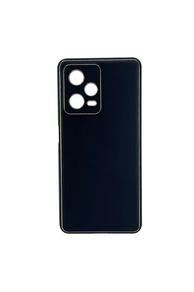 Nettech  Xiaomi Redmi Note 12 Pro 4g Uyumlu Coco Leather Seri Arka Koruma Kılıf - Siyah