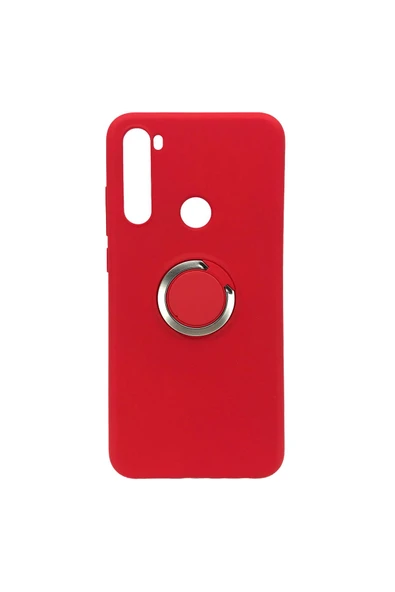 Nettech  Xiaomi Redmi Note 8t Uyumlu Nano Ring Arka Koruma Kılıf - Kırmızı