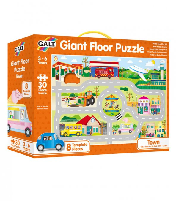 Galt Giant Floor Puzzle Town (30 Parça) 3-6 Yaş