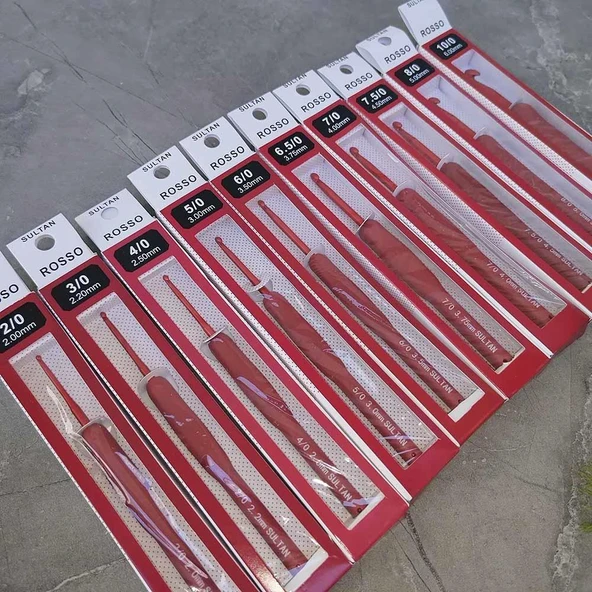 Sultan Rosso Silikon Saplı Tığ ( 1 Adet ) Red Kırmızı - 4