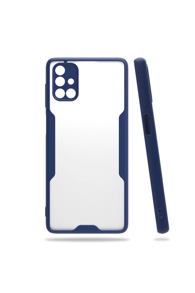 Nettech  Samsung Galaxy M51 Uyumlu Platin Seri Arka Koruma Kılıf - Lacivert