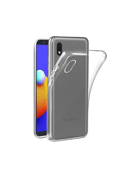 Nettech  Samsung Galaxy A01 Core Uyumlu Lüx Seri Kamera Korumalı Arka Koruma Kılıf - Şeffaf