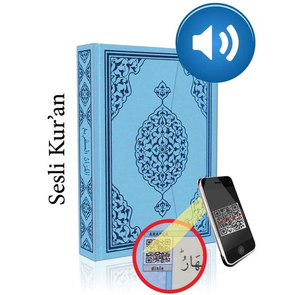 Kuranı Kerim Bilgisayar Hatlı Mavi Renk Orta Boy