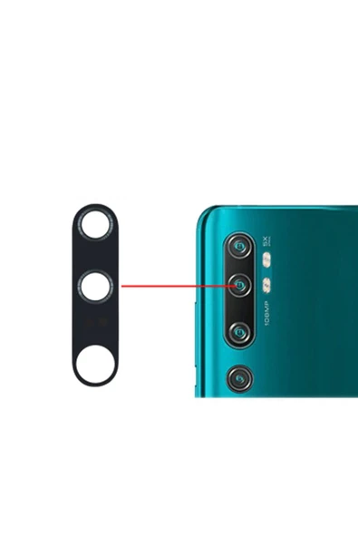 Nettech  Teknonet Xiaomi Mi Note 10 Pro Uyumlu Kamera Camı - Siyah