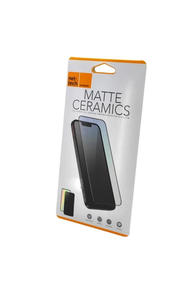 Nettech  Apple Iphone 7 Uyumlu Ön Koruma Mat Seramik Nano Ekran Koruyucu - Siyah - 2
