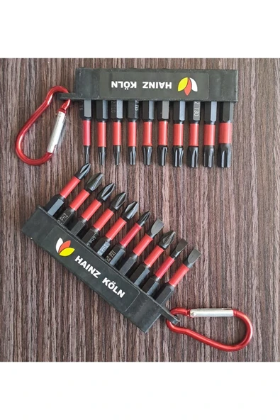 Depolife Matkap için Bits Vidalama Ucu ve Yıldız Alyen Seti 20li Profesyonel Ph2 Pz2 Yıldız Düz Anahtarlıklı - 4