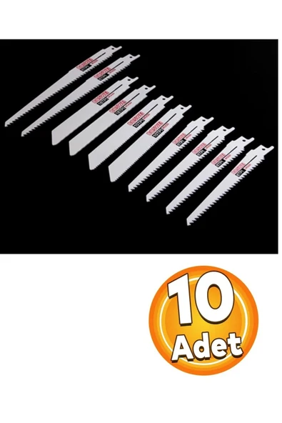 Depolife Tilki Kuyruğu Testere Seti 10 Parçalı Kılıç Testere Bıçağı Pistonlu Testere Bıçakları