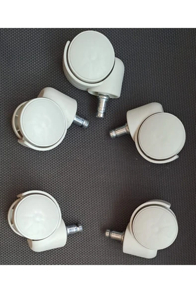 Depolife Ofis Büro Koltuk Tekerleği 5 Adet Sekmanlı Teker Açık Gri Çalışma Koltuğu Yedek Parça - Resim 7