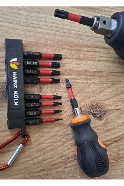 Depolife Bits Uç Matkap Ucu Tornavida Ucu Vidalama Ucu 10 lu PH2 - PZ2 ANAHTARLIK - Resim 6