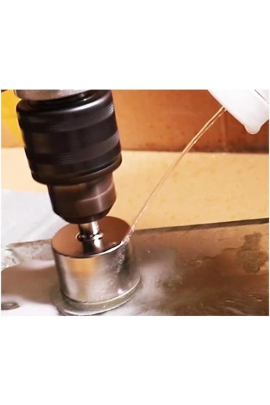 Depolife Mermer Granit Fayans Cam Yuvarlak Delme 3lü (48- 50-55mm) Matkap Uyumlu Elmaslı Boru Tipi Panc - Resim 7