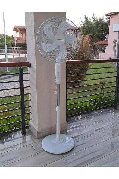 Depolife Ayaklı Beyaz Vantilatör 55 Wat 5 Pervane Sessiz Simit Ayaklı Sağ Sol Dönme Fonksiyonlu 55w - 4