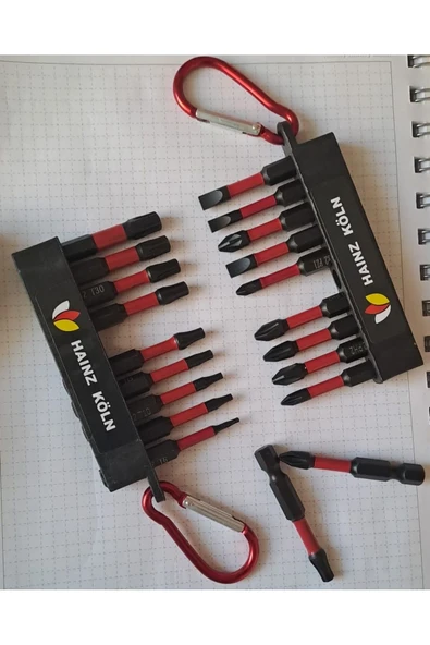 Depolife Matkap için Bits Vidalama Ucu ve Yıldız Alyen Seti 20li Profesyonel Ph2 Pz2 Yıldız Düz Anahtarlıklı - 3