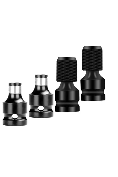 Depolife Torklu bijon Somun Sökme Darbeli Matkap için Bits altıgen Adaptör 4lü Set Yaylı Ağır hizmet Mandreni - 5