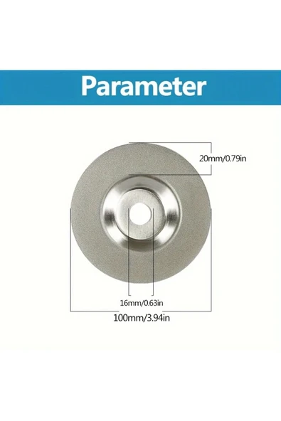 Depolife Bıçak Satır Makas Bileme Diski Elmas Zımparalama Silindiri 100mm Avuç Taşlama Uyumlu Islak Kuru - 5