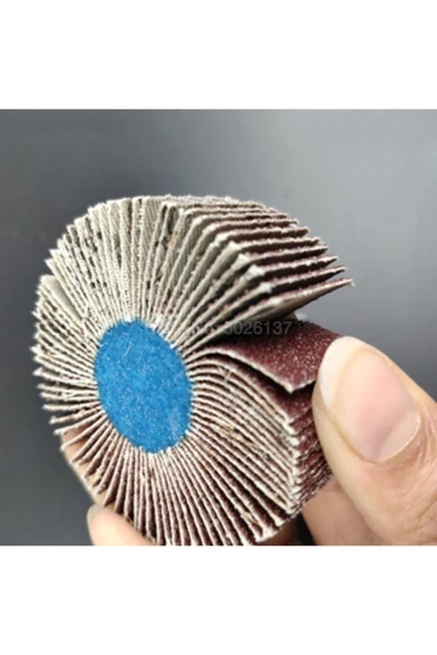 Depolife Mop Zımpara Saplı Silindir Zımpara Seti 5 Parça 60 Kum Daire Zımpara Takımı Ahşap Metal Zımparalama - 2