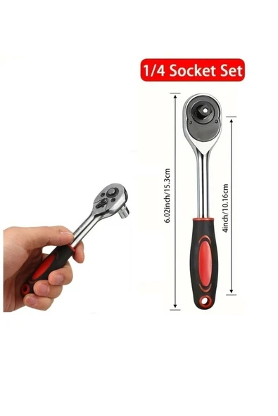 Depolife Lokma Kolu 1/4 Lokma Ahtarı Sökme Takma En Küçük Boy Cırcır Kolu - 4