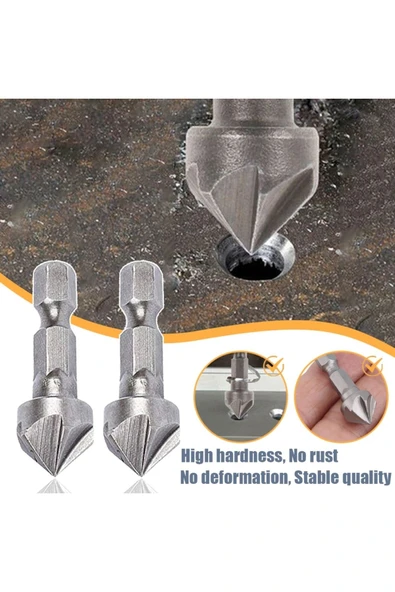 Depolife HSS havşa matkap ucu Set pah kırma  raybalama ve titanyum kaplı adım matkap ucu Kozalak kesici - Resim 7