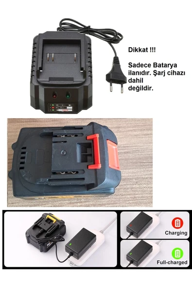Depolife Akülü darbeli matkap için 21 V 4,0 Ah lityum iyon yedek akü 10 pilli güçlü Batarya - 7
