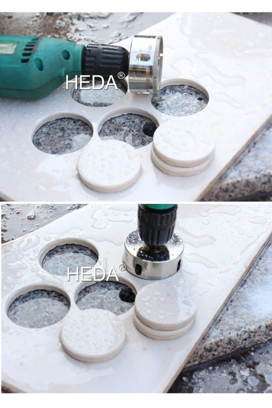 Depolife Mermer Granit Fayans Cam Yuvarlak Delme 42mm Matkap Uyumlu Elmaslı Boru Tipi Panc - Resim 4