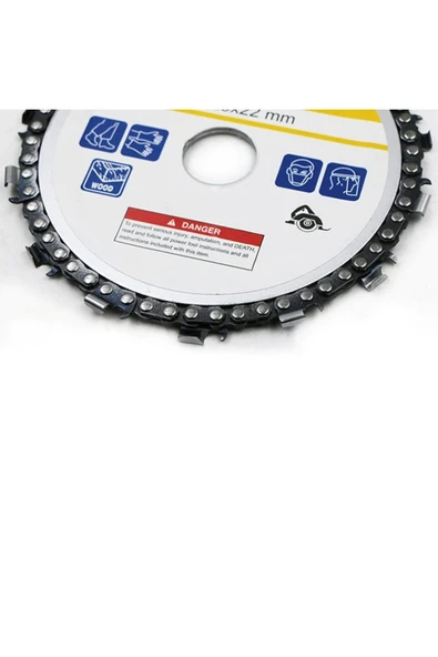 Depolife Zincirli Ahşap Oyma Ve Işleme Diski 115 Mm Talaş alma Zımpara bıçaklı disk - 7